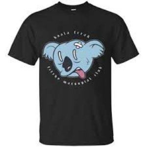 koala freak logo - men's black vintage tee calum von moger M cotton VM apparel